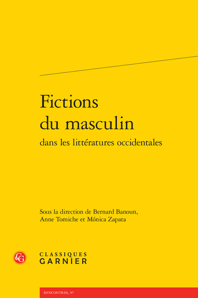 Fictions du masculin dans les littératures occidentales