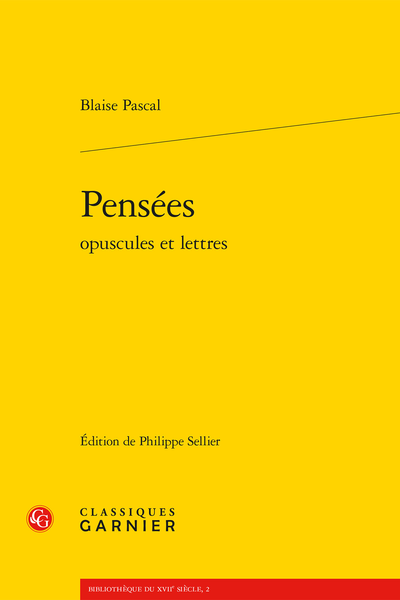 Pensées opuscules et lettres