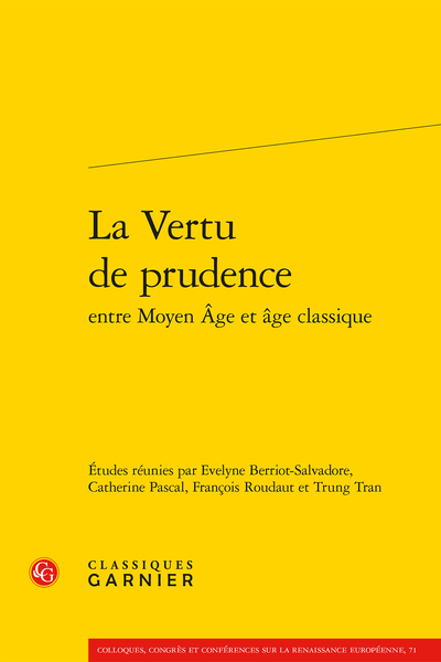 La Vertu de prudence entre Moyen Âge et âge classique