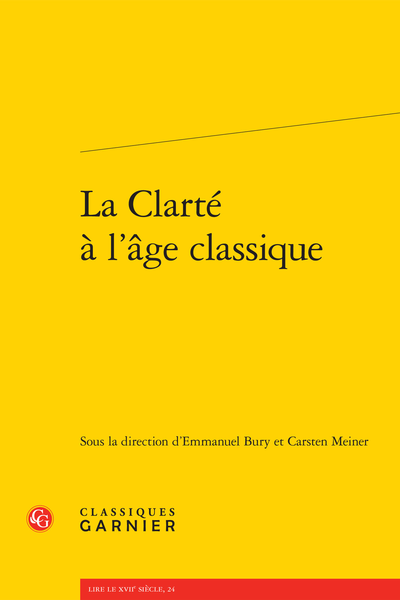 La Clarté à l’âge classique