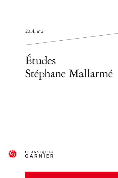 Études Stéphane Mallarmé. 2014, n° 2. varia