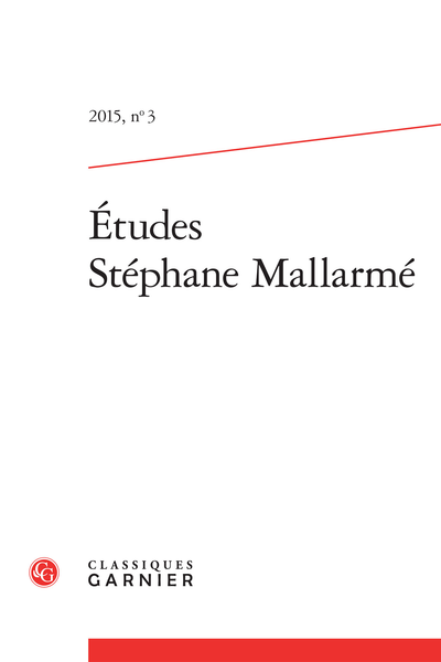 Études Stéphane Mallarmé. 2015, n° 3. varia