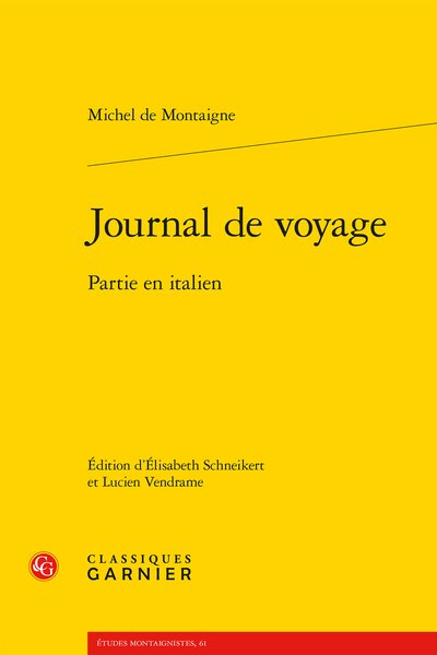Journal de voyage. Partie en italien