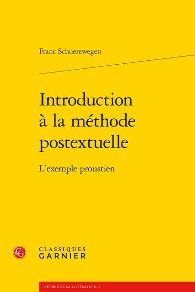 Introduction à la méthode postextuelle. L’exemple proustien