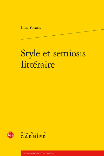 Style et semiosis littéraire