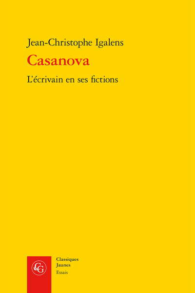 Casanova. L’écrivain en ses fictions