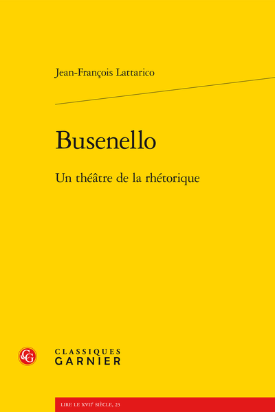 Busenello. Un théâtre de la rhétorique