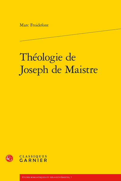 Théologie de Joseph de Maistre