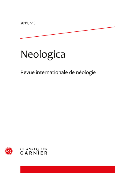 Neologica. 2011, n° 5. Revue internationale de néologie