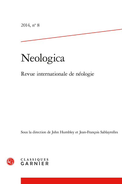 Neologica. 2014, n° 8. Revue internationale de néologie