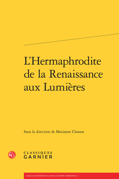 L’Hermaphrodite de la Renaissance aux Lumières