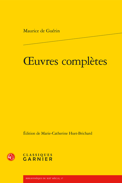 Guérin (Maurice de) - Œuvres complètes