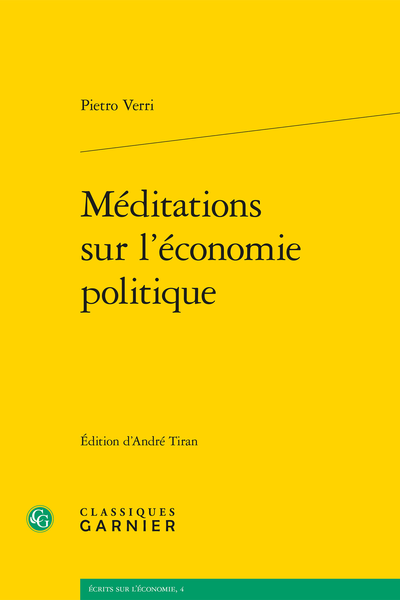 Méditations sur l’économie politique