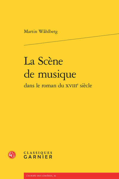La Scène de musique dans le roman du XVIIIe siècle