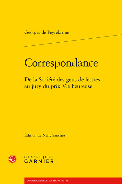 Correspondance. De la Société des gens de lettres au jury du prix Vie heureuse