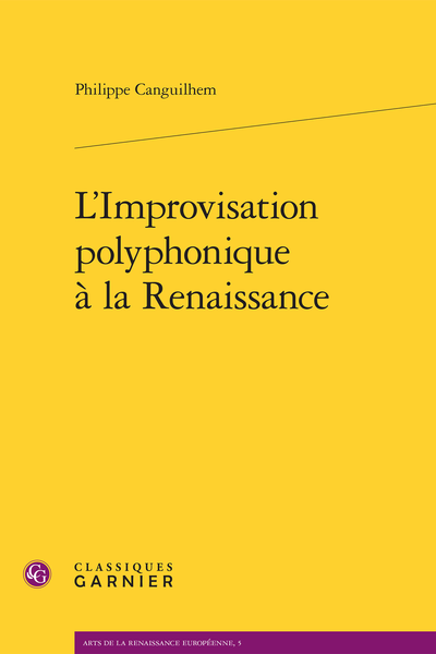 L’Improvisation polyphonique à la Renaissance