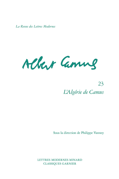 L’Algérie de Camus